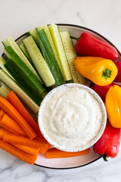 Cottage Cheese Ranch Dip - iFoodReal.com