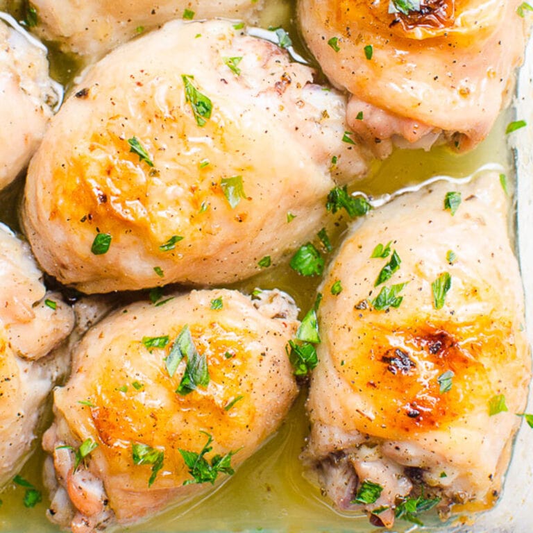 Oven Baked Chicken Thighs - iFoodReal.com