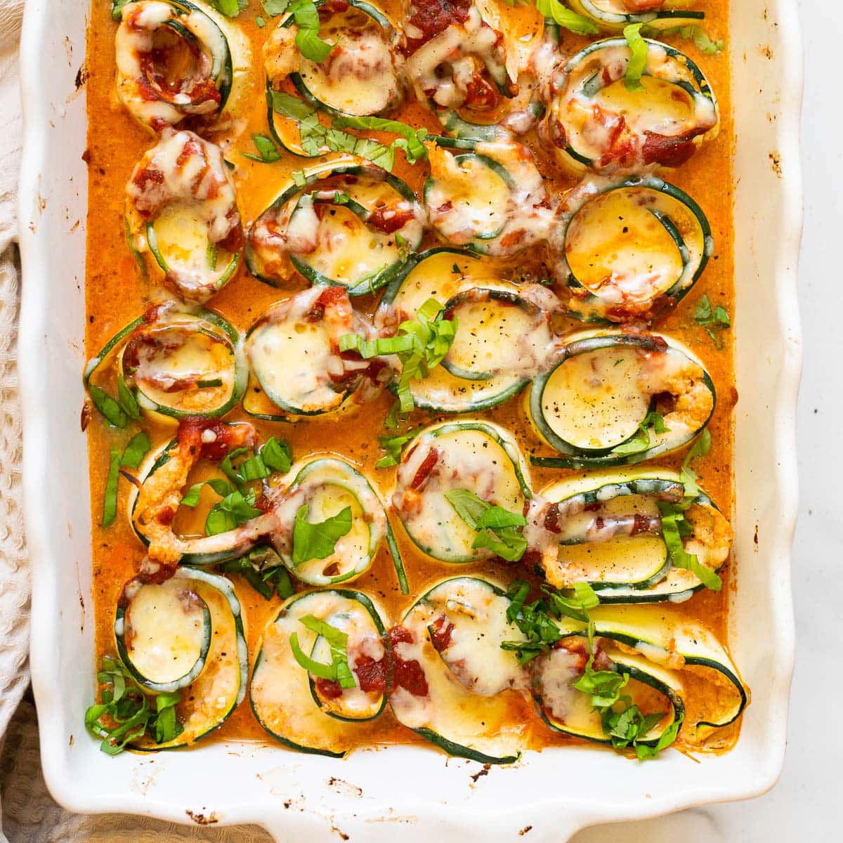 Zucchini Lasagna Rolls Recipe