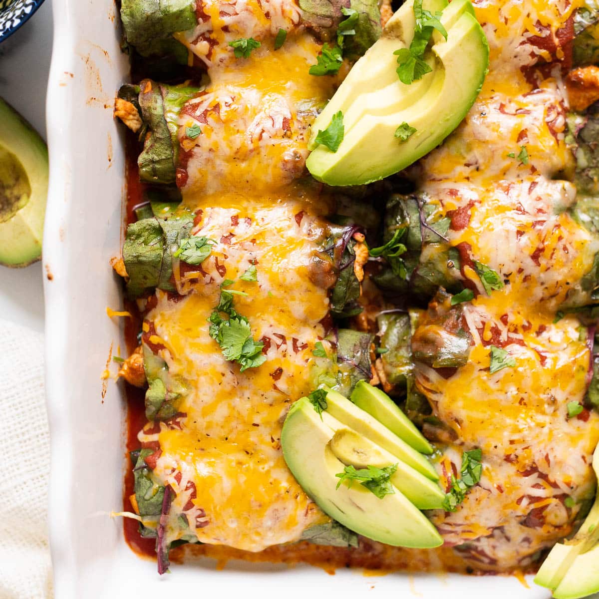 Low Carb Chicken Enchiladas
