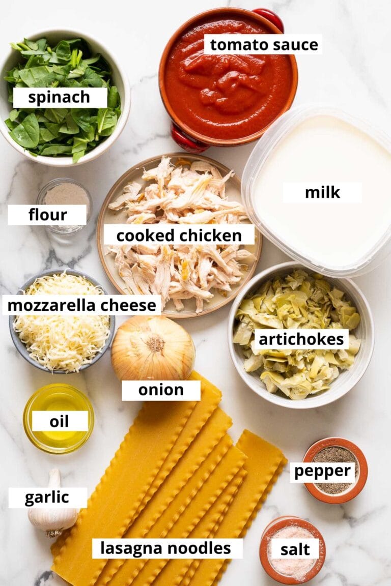 Artichoke Chicken Lasagna Roll Ups - iFoodReal.com