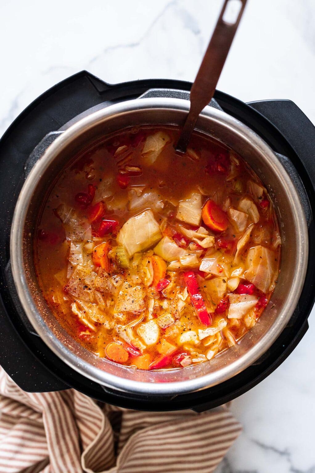 Instant Pot Cabbage Soup - iFoodReal.com