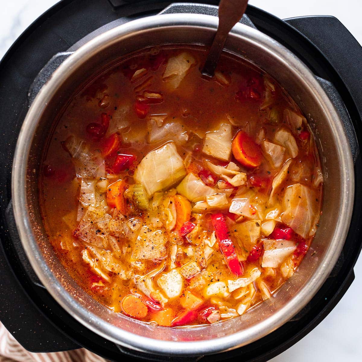 Instant Pot Sausage Cabbage Bowl with Quinoa - Pressure Cooker Meal