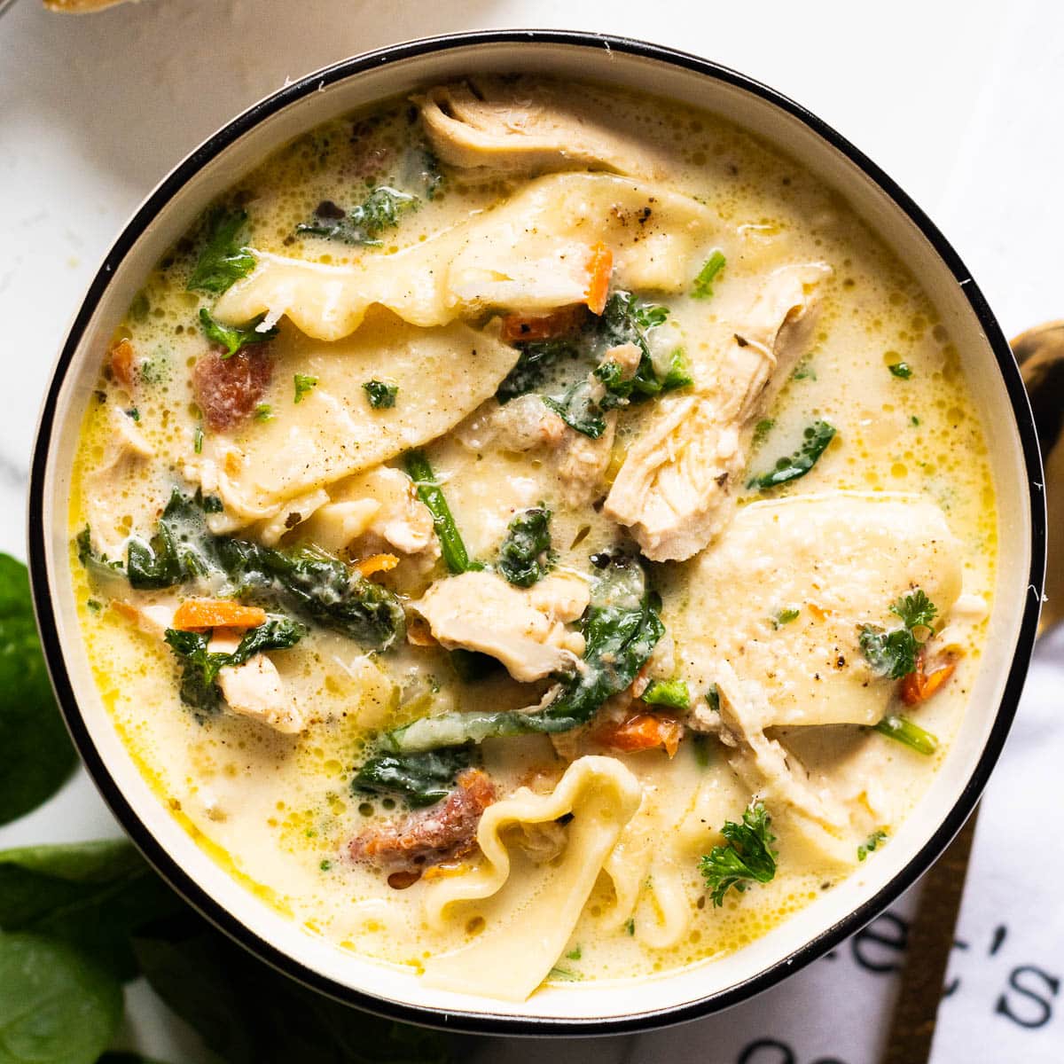 Instant Pot White Chicken Lasagna Soup