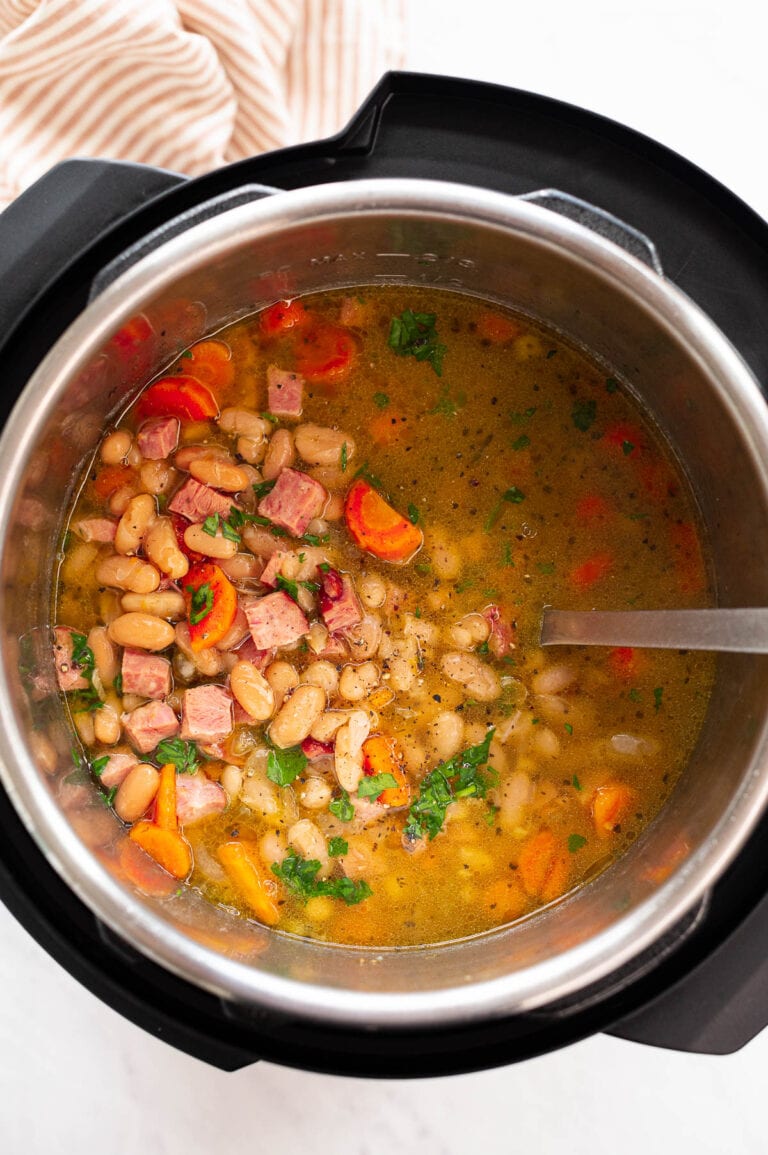 Instant Pot Ham And Bean Soup - IFoodReal.com