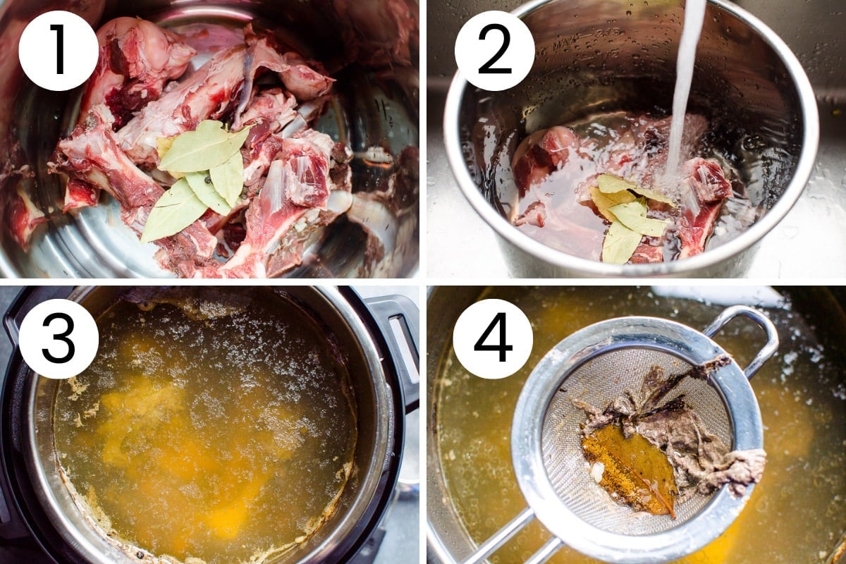 The best of process how to make Instant Pot beef bone broth.