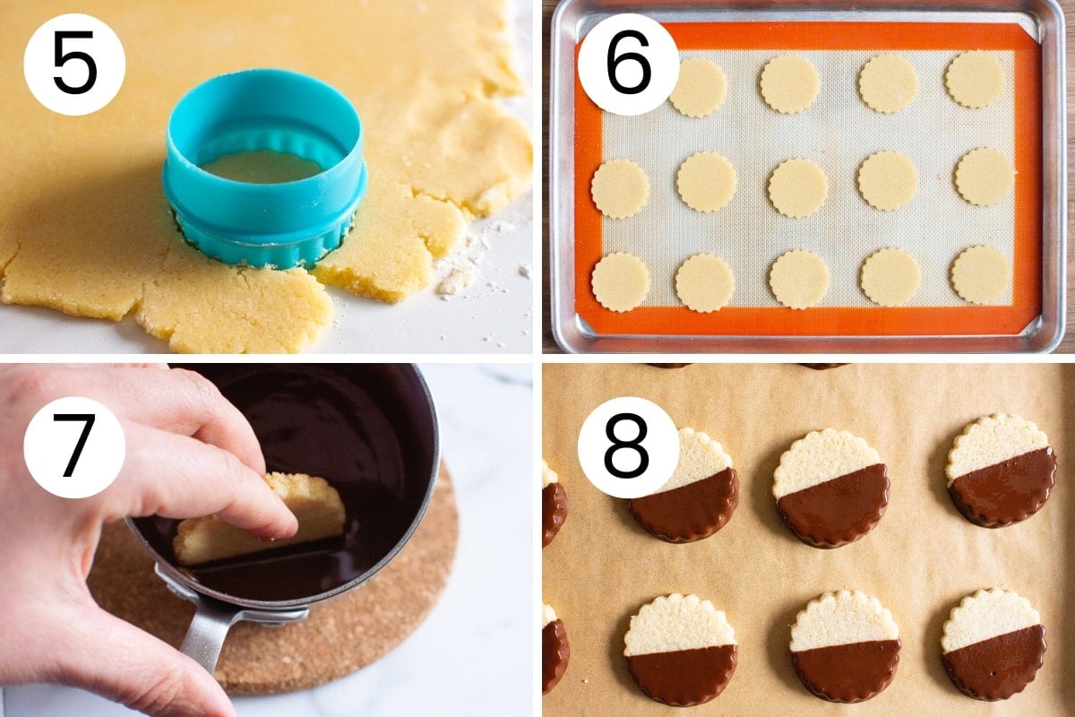 Step by step process how to make gluten-free shortbread cookies.