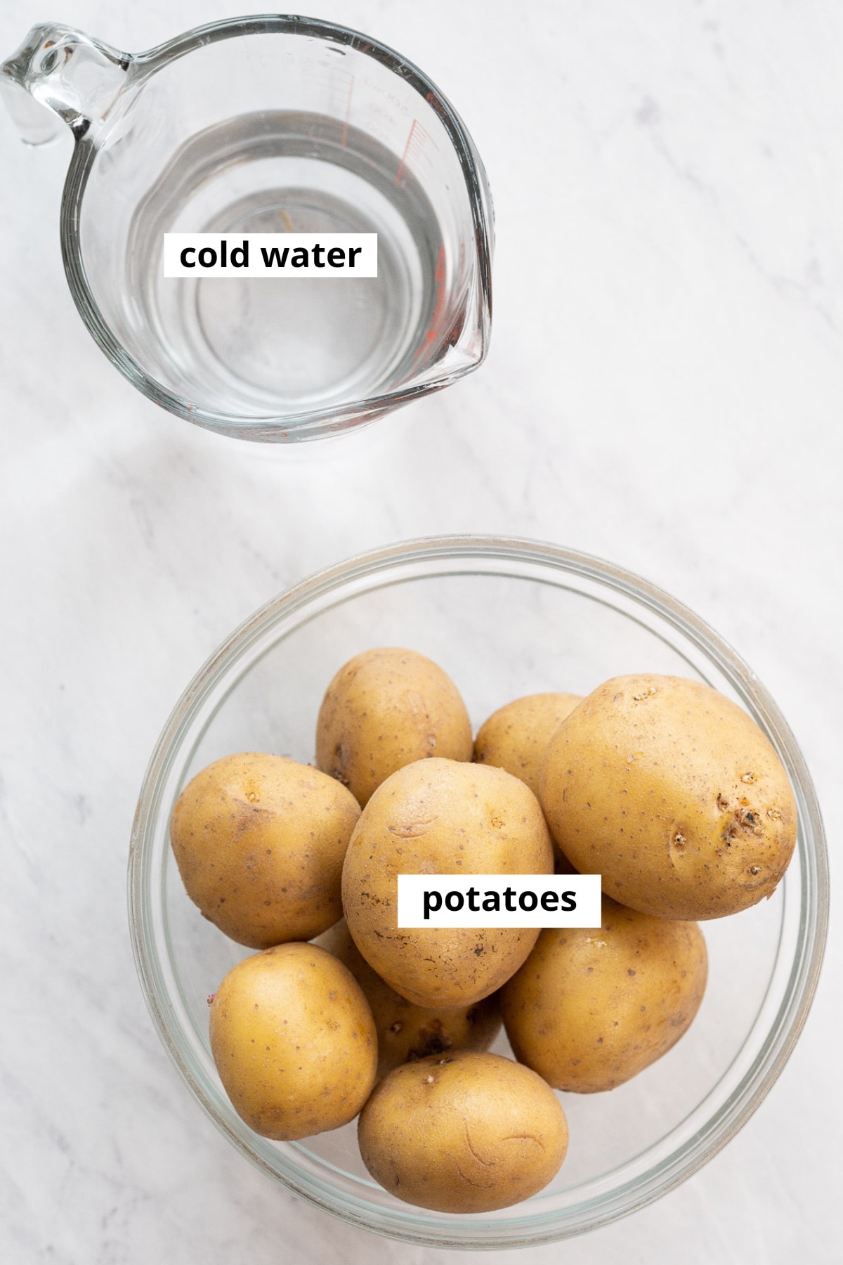 Water and potatoes.