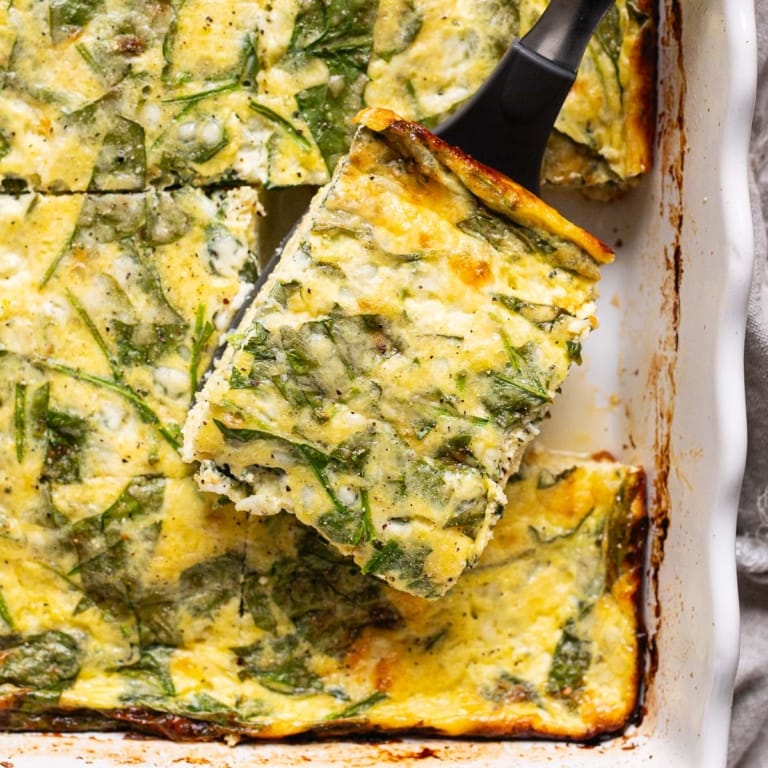 Cottage Cheese Egg Bake (20 Grams of Protein) - iFoodReal.com