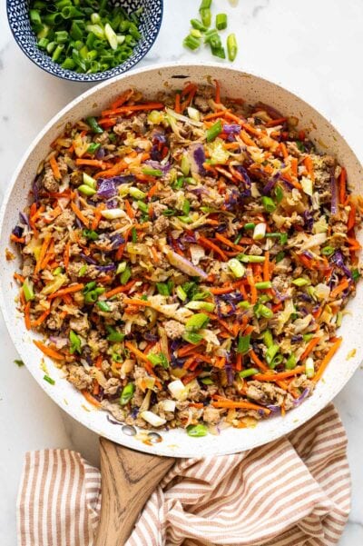 Ground Turkey Egg Roll in a Bowl (15 Minutes) - iFoodReal.com