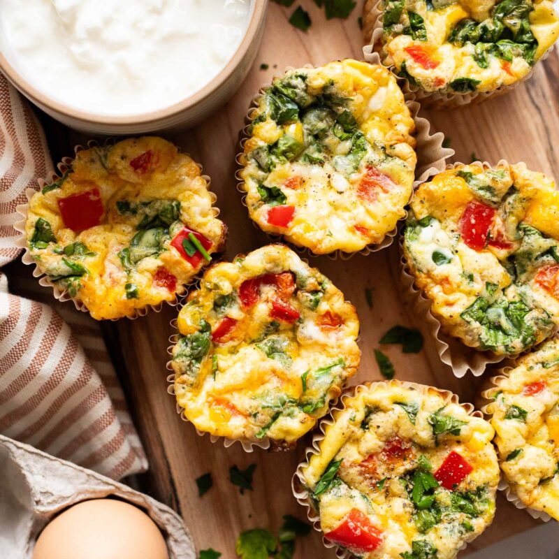 Cottage Cheese Egg Muffins - iFoodReal.com