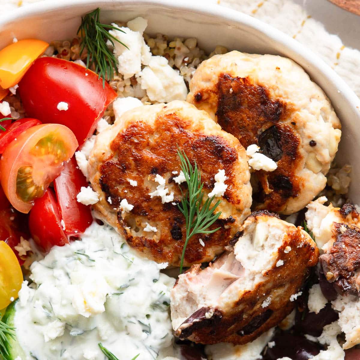 Greek Turkey Burgers