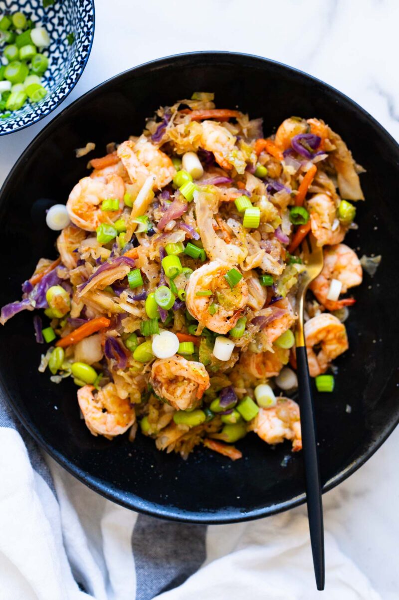 Shrimp Egg Roll in a Bowl (15 Minutes) - iFoodReal.com