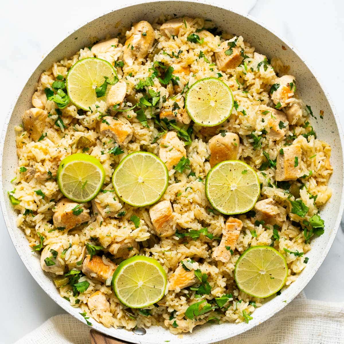 Cilantro Lime Chicken Rice Skillet