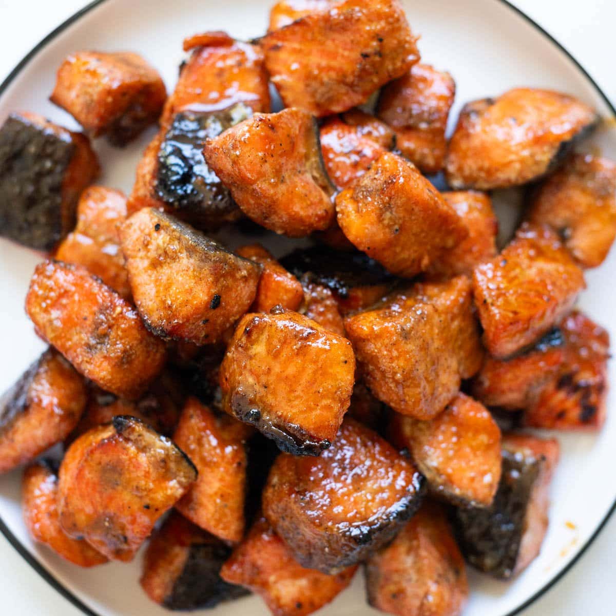 Hot Honey Salmon Bites