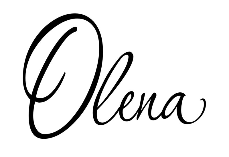 Olena's signature.