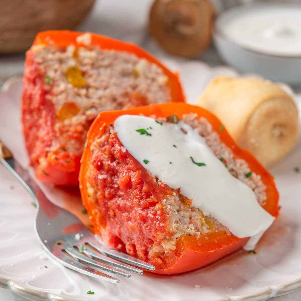 Ground Turkey Stuffed Peppers