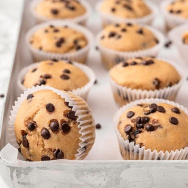 Kodiak cakes muffins on a platter.