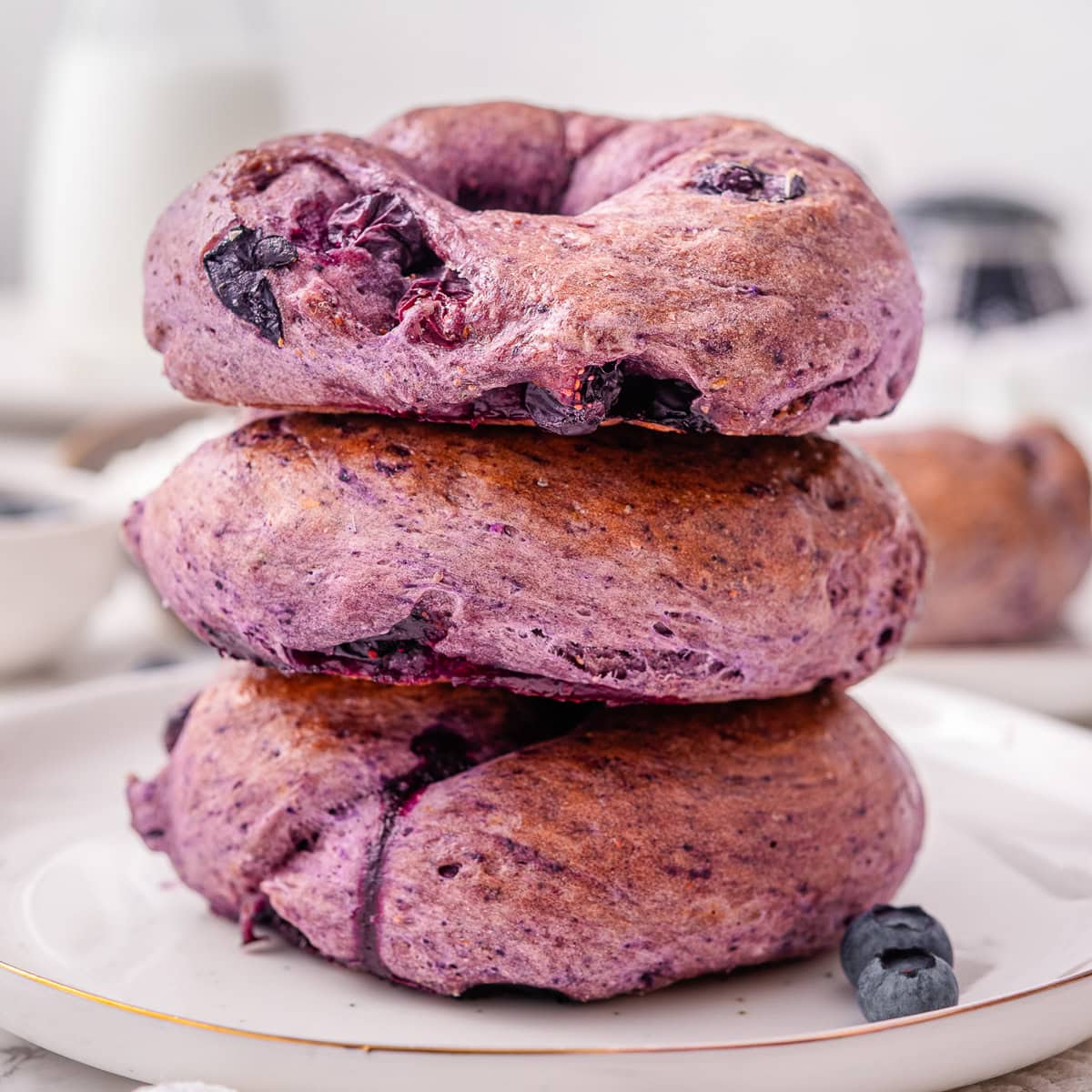 Blueberry Bagels (High in Protein)