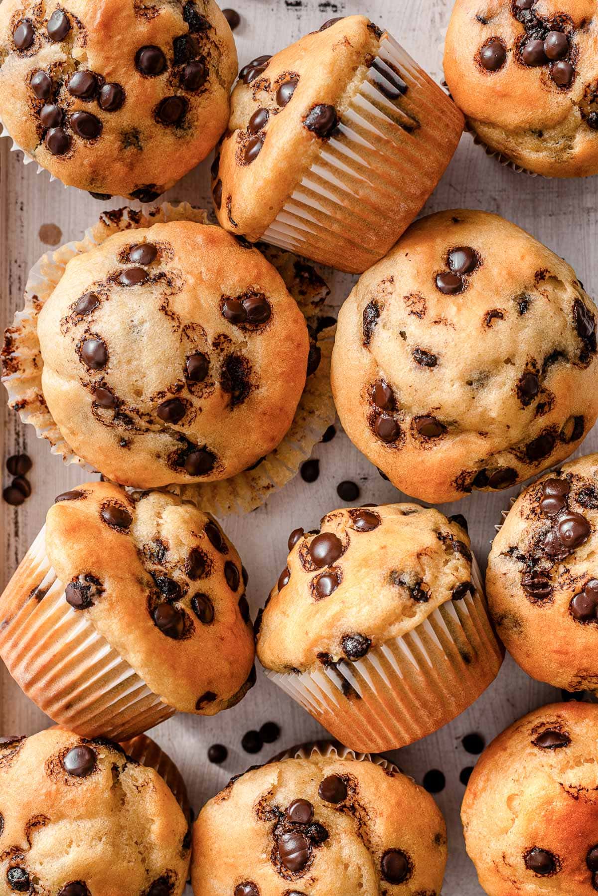 Greek yogurt muffins on a countertop.