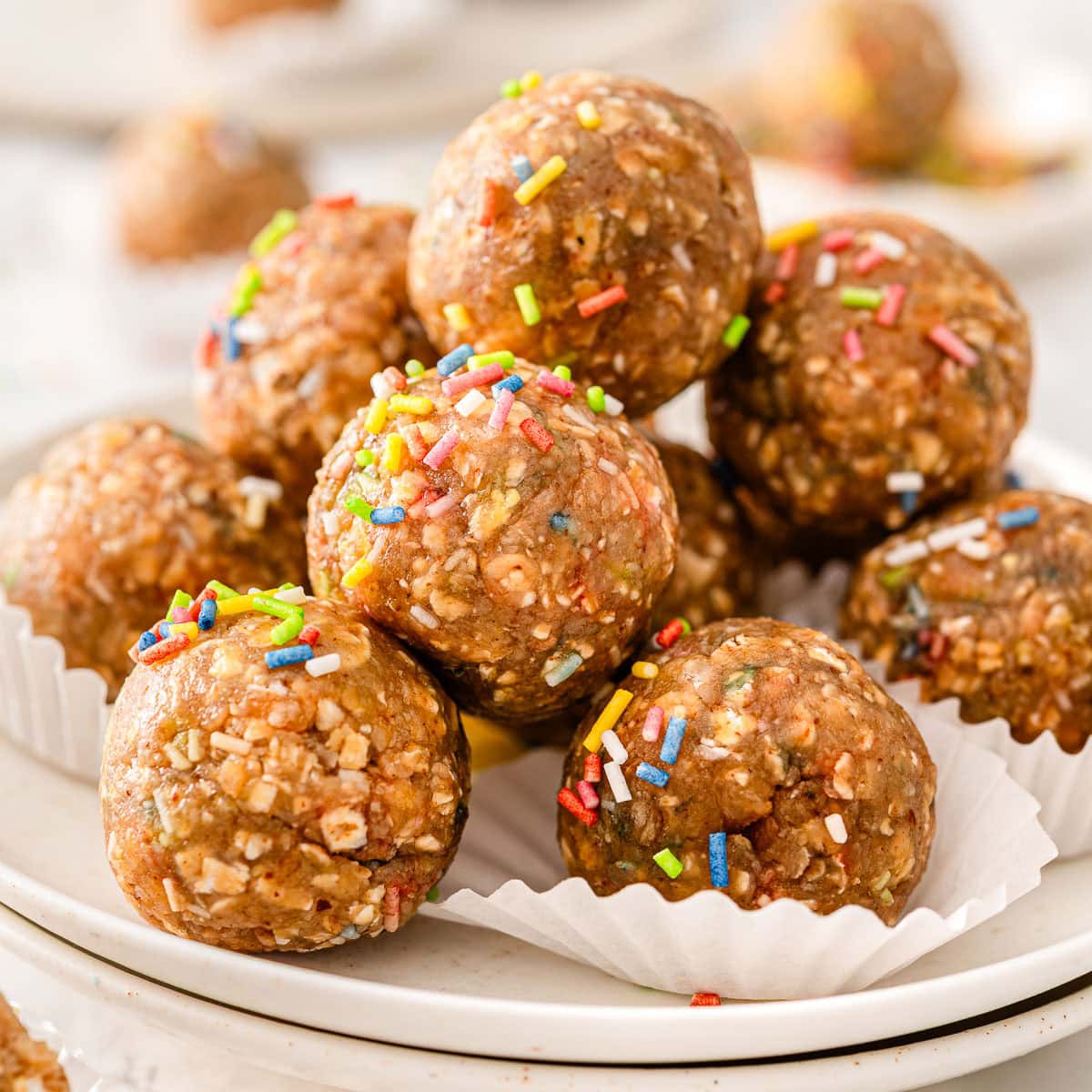 Birthday Cake Protein Balls